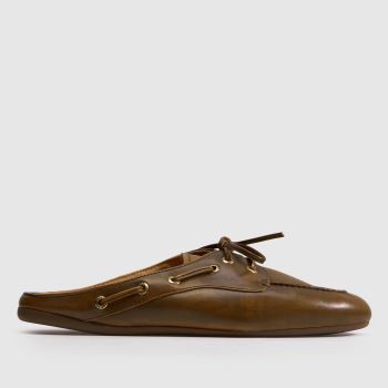 SPERRY Brown Slim Boat Mule Womens Flats