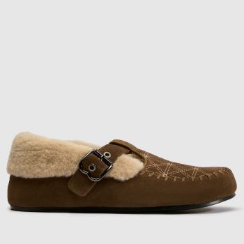 BIBI LOU Brown Tay Buckle Loafer Womens Flats