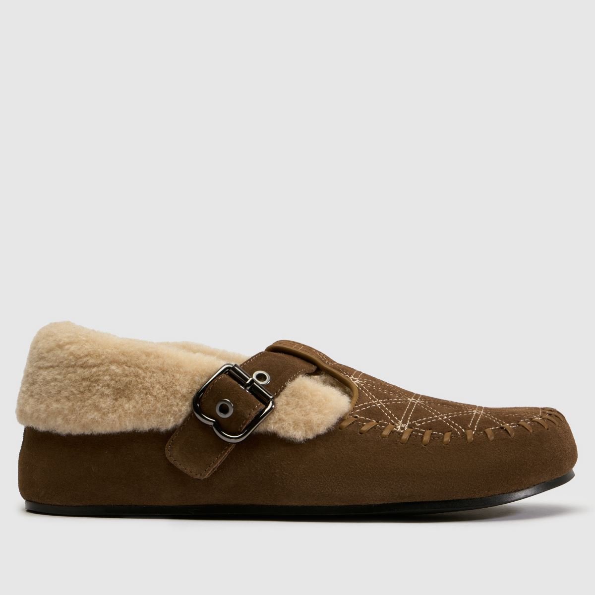 BIBI LOU Tay Buckle Loafer in Brown BIBI LOU Tay Buckle Loafer