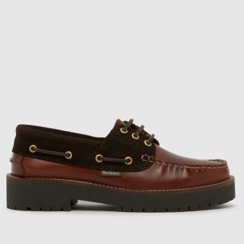 Barbour Dark Brown Darras Boat Womens Flats