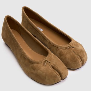 Steve Madden Taupe Cipher Ballerina Womens Flats