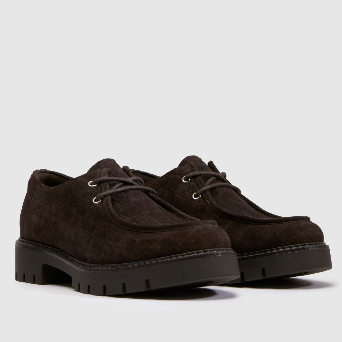 schuh Laxi Croc Suede Lace Up in Brown schuh Laxi Croc Suede Lace Up 3