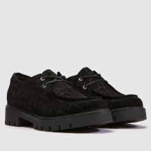 schuh Laxi Croc Suede Lace Up in Black schuh Laxi Croc Suede Lace Up,2 of 4