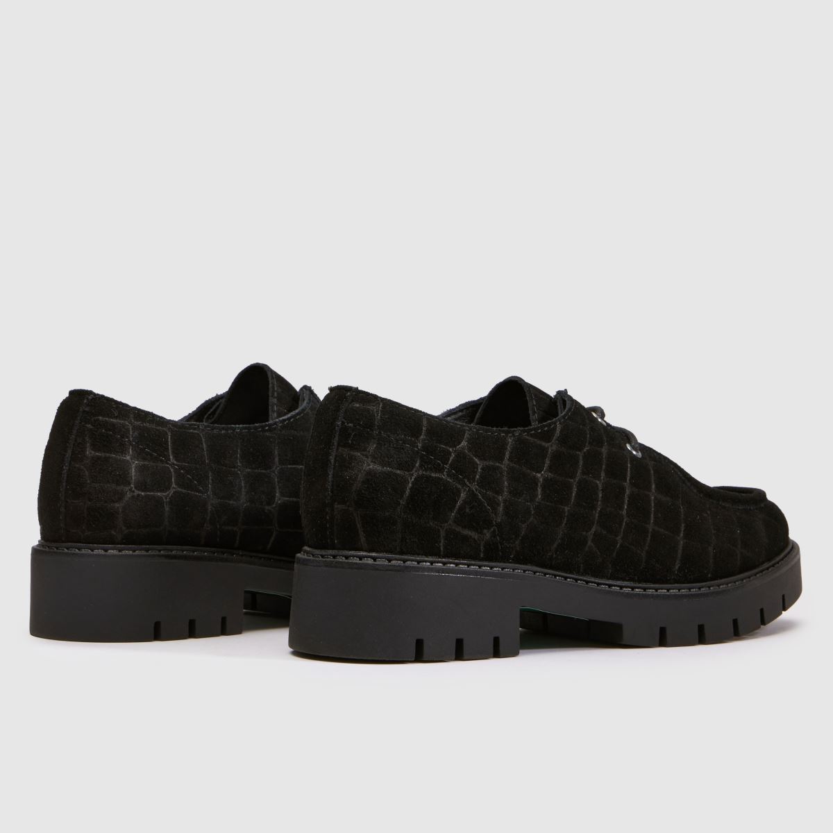 schuh Laxi Croc Suede Lace Up in Black schuh Laxi Croc Suede Lace Up 4