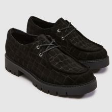 schuh Laxi Croc Suede Lace Up in Black schuh Laxi Croc Suede Lace Up,4 of 4