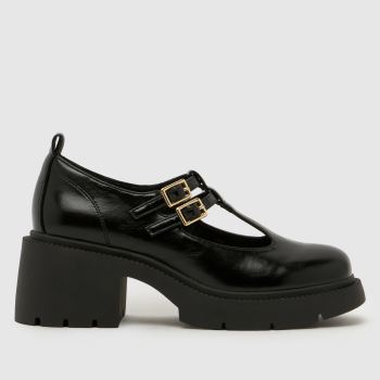 schuh Black Lexington Heeled Mary Jane Womens Flats