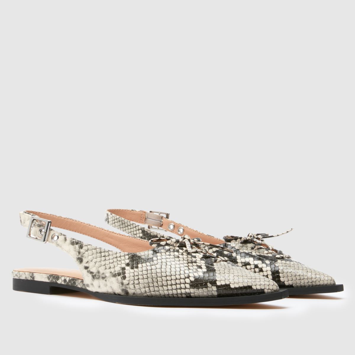 schuh Lorie Point Hardware in White & Black schuh Lorie Point Hardware 8