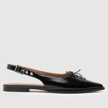 schuh Black Lorie Point Hardware Womens Flats