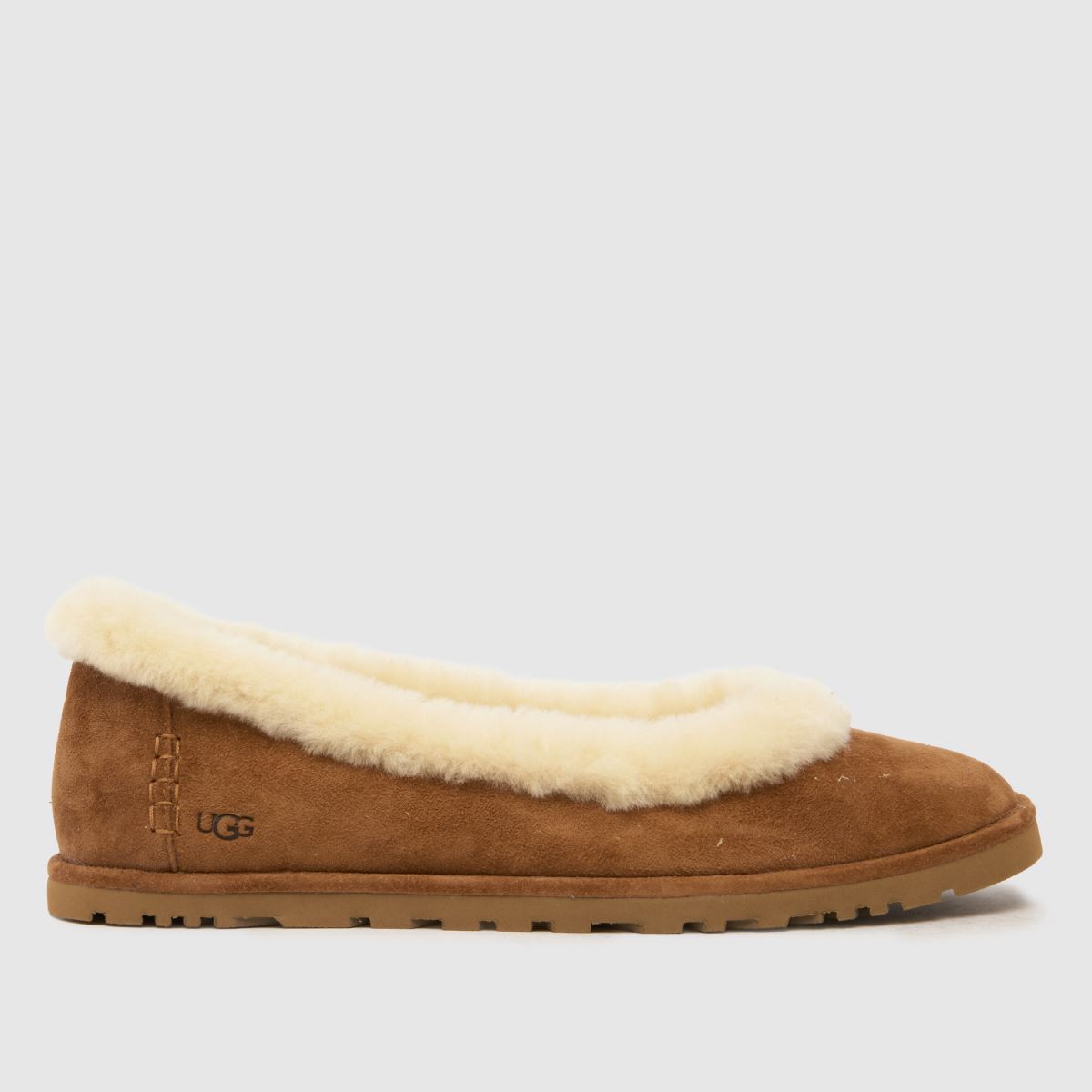 UGG Zora Ballet Flat Flats in Chestnut
