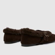 schuh Leni Suede Shearling Ballet in Brown schuh Leni Suede Shearling Ballet,4 of 4