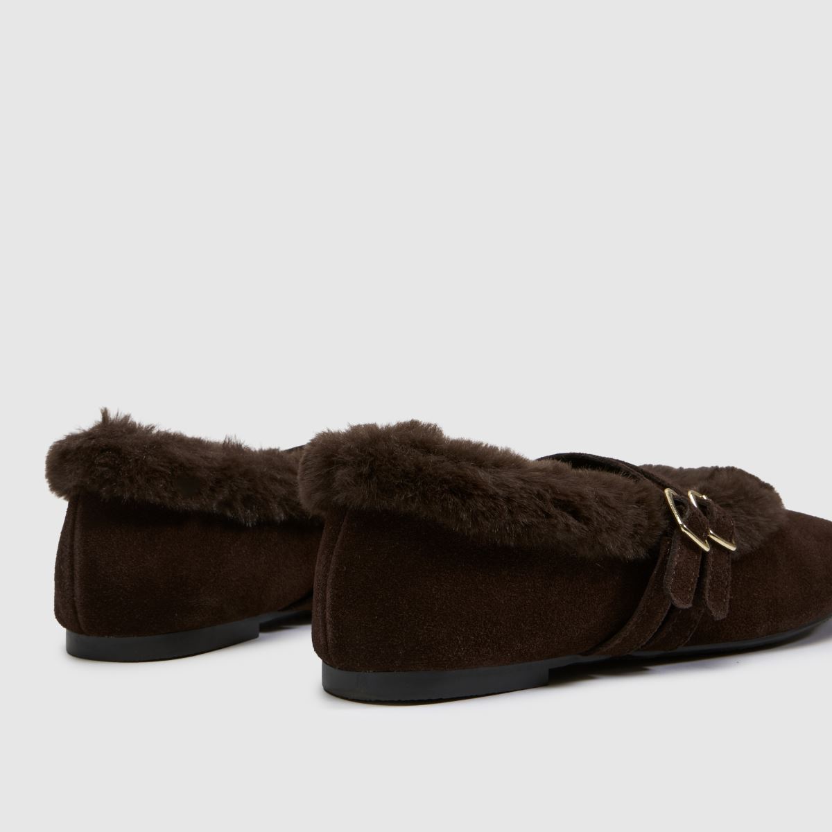schuh Leni Suede Shearling Ballet in Brown schuh Leni Suede Shearling Ballet 7