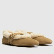 schuh Leni Suede Shearling Ballet in Taupe schuh Leni Suede Shearling Ballet,2 of 4