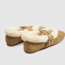 schuh Leni Suede Shearling Ballet in Taupe schuh Leni Suede Shearling Ballet,4 of 4