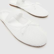 schuh Linnet Backless Mesh Ballerina in White schuh Linnet Backless Mesh Ballerina,3 of 4