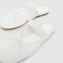 schuh Linnet Backless Mesh Ballerina in White schuh Linnet Backless Mesh Ballerina,4 of 4