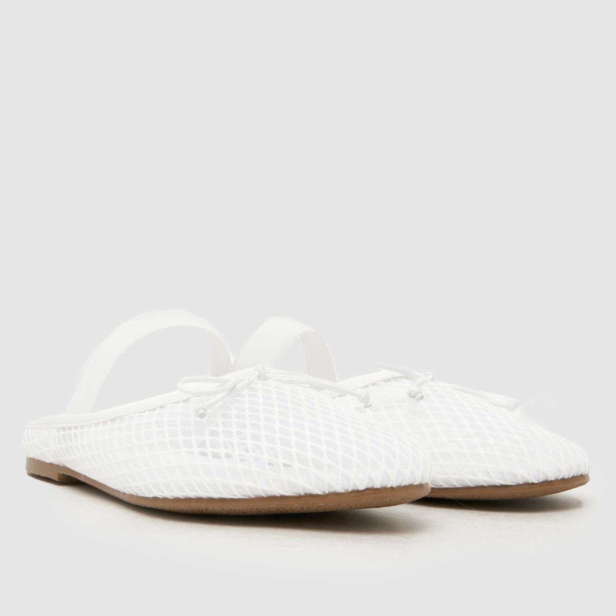 schuh Linnet Backless Mesh Ballerina in White schuh Linnet Backless Mesh Ballerina 8