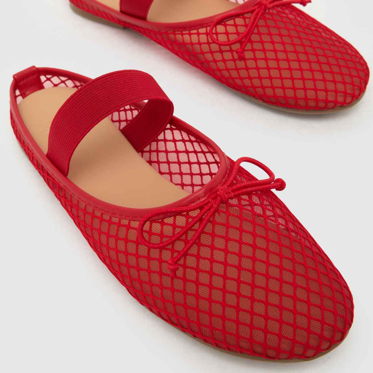 schuh Linnet Backless Mesh Ballerina in Red schuh Linnet Backless Mesh Ballerina 4