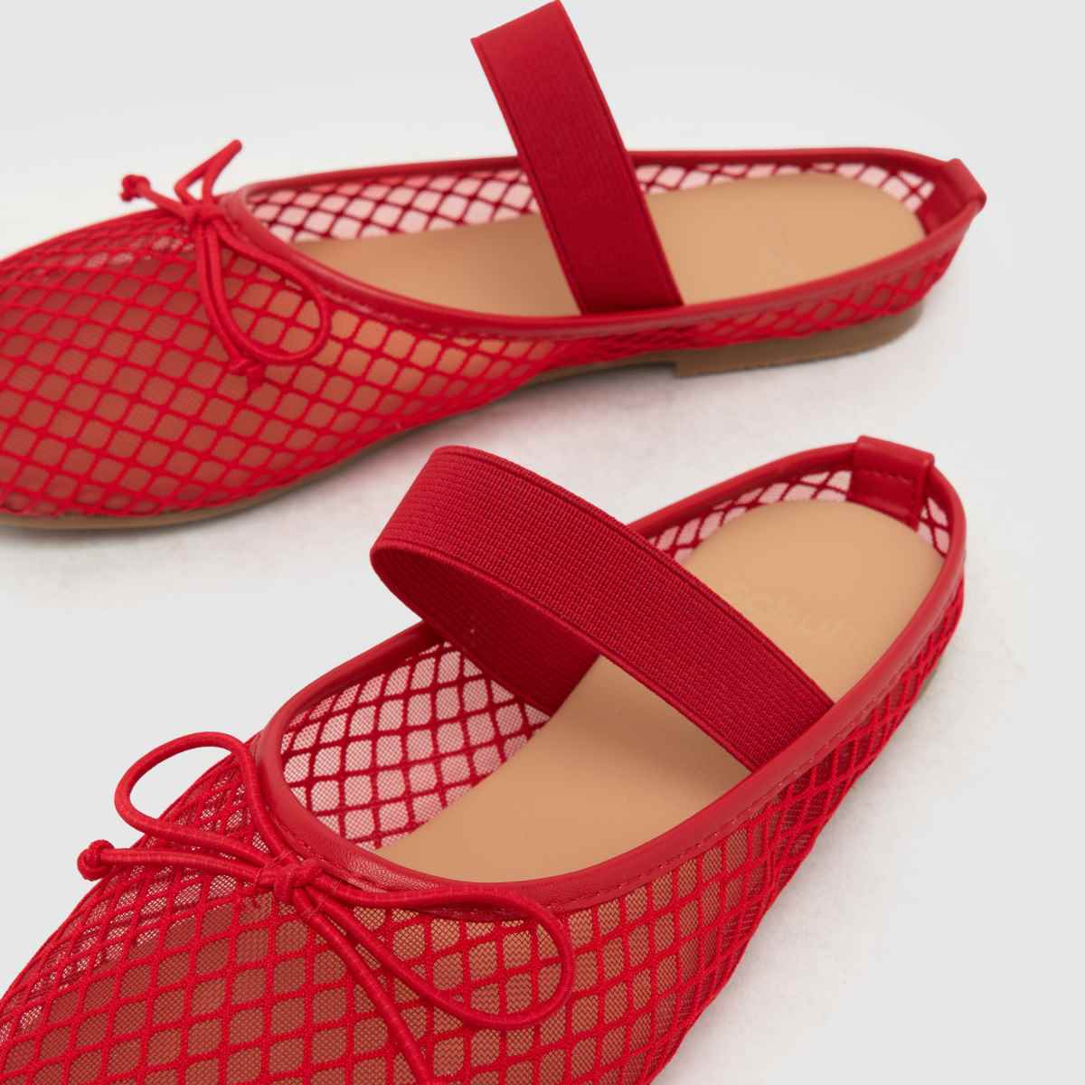 schuh Linnet Backless Mesh Ballerina in Red schuh Linnet Backless Mesh Ballerina 7