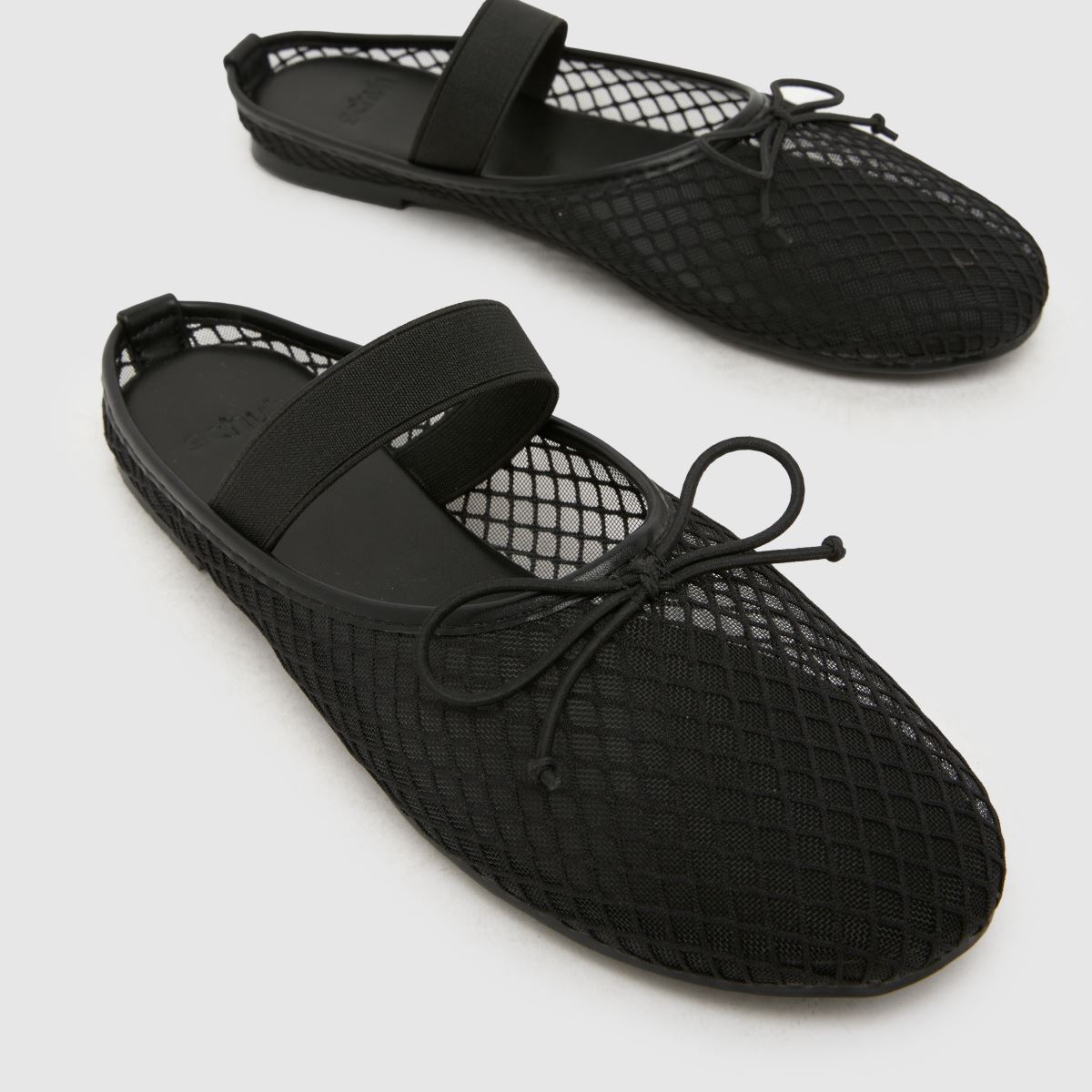 schuh Linnet Backless Mesh Ballerina in Black schuh Linnet Backless Mesh Ballerina 4