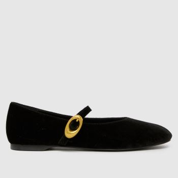schuh Black Lune Ballerina Womens Flats