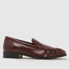 schuh Lapis Leather Ruched Loafer in Red schuh Lapis Leather Ruched Loafer,1 of 4
