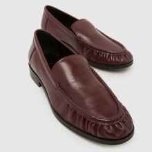 schuh Lapis Leather Ruched Loafer in Red schuh Lapis Leather Ruched Loafer,3 of 4