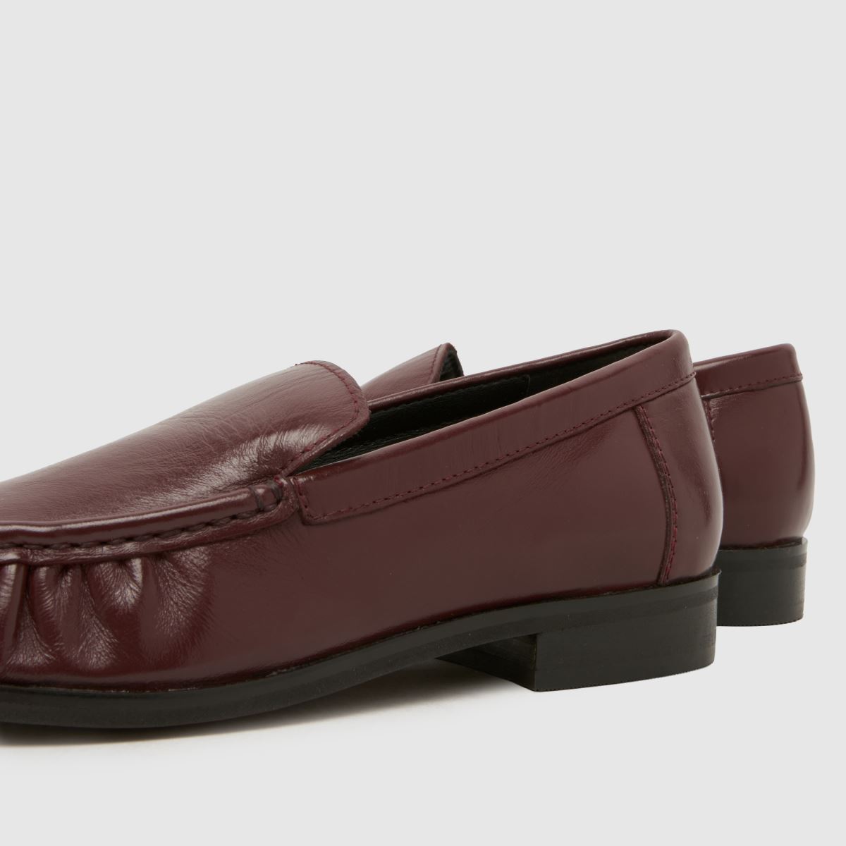 schuh Lapis Leather Ruched Loafer in Red schuh Lapis Leather Ruched Loafer 7