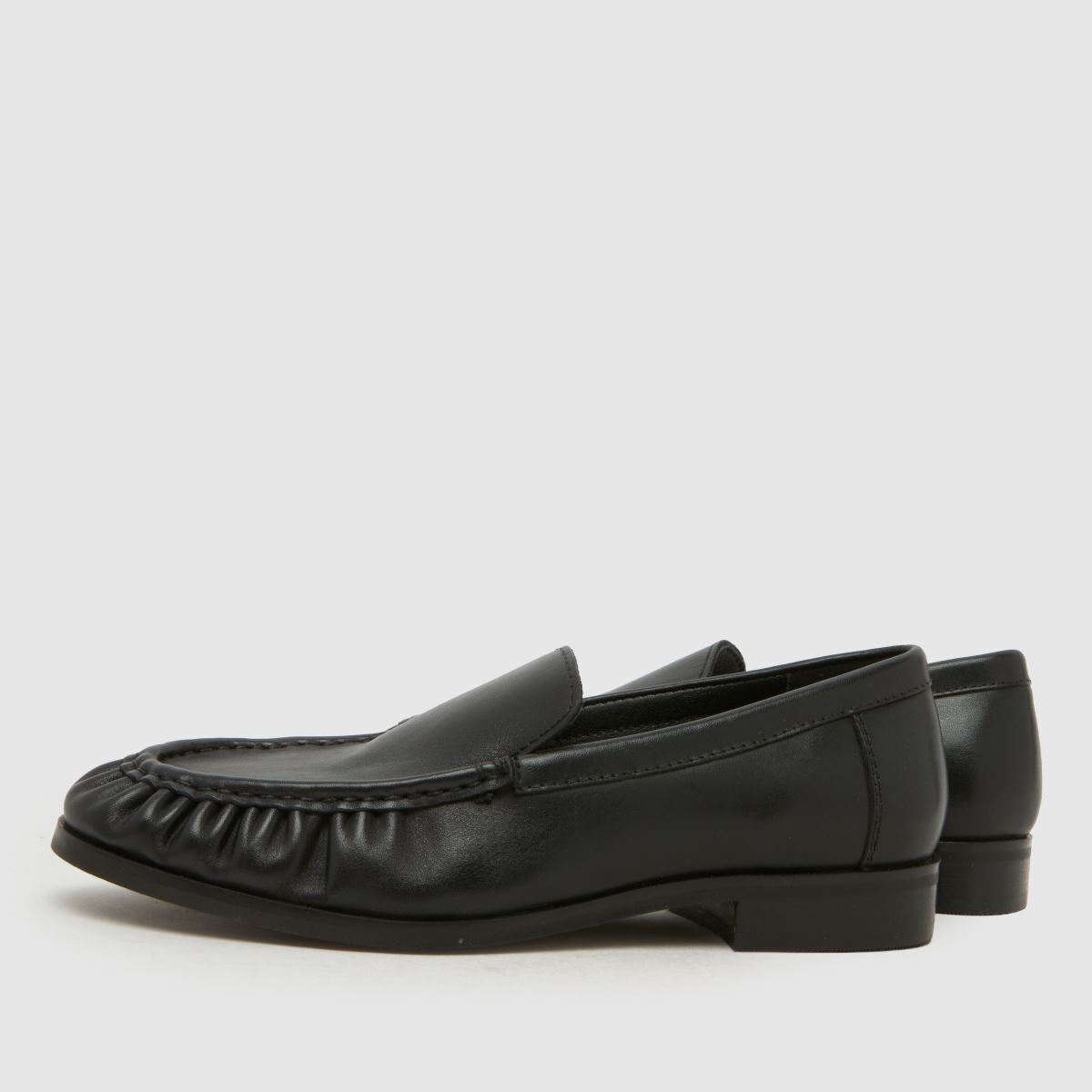 schuh Lapis Leather Ruched Loafer in Black schuh Lapis Leather Ruched Loafer 7