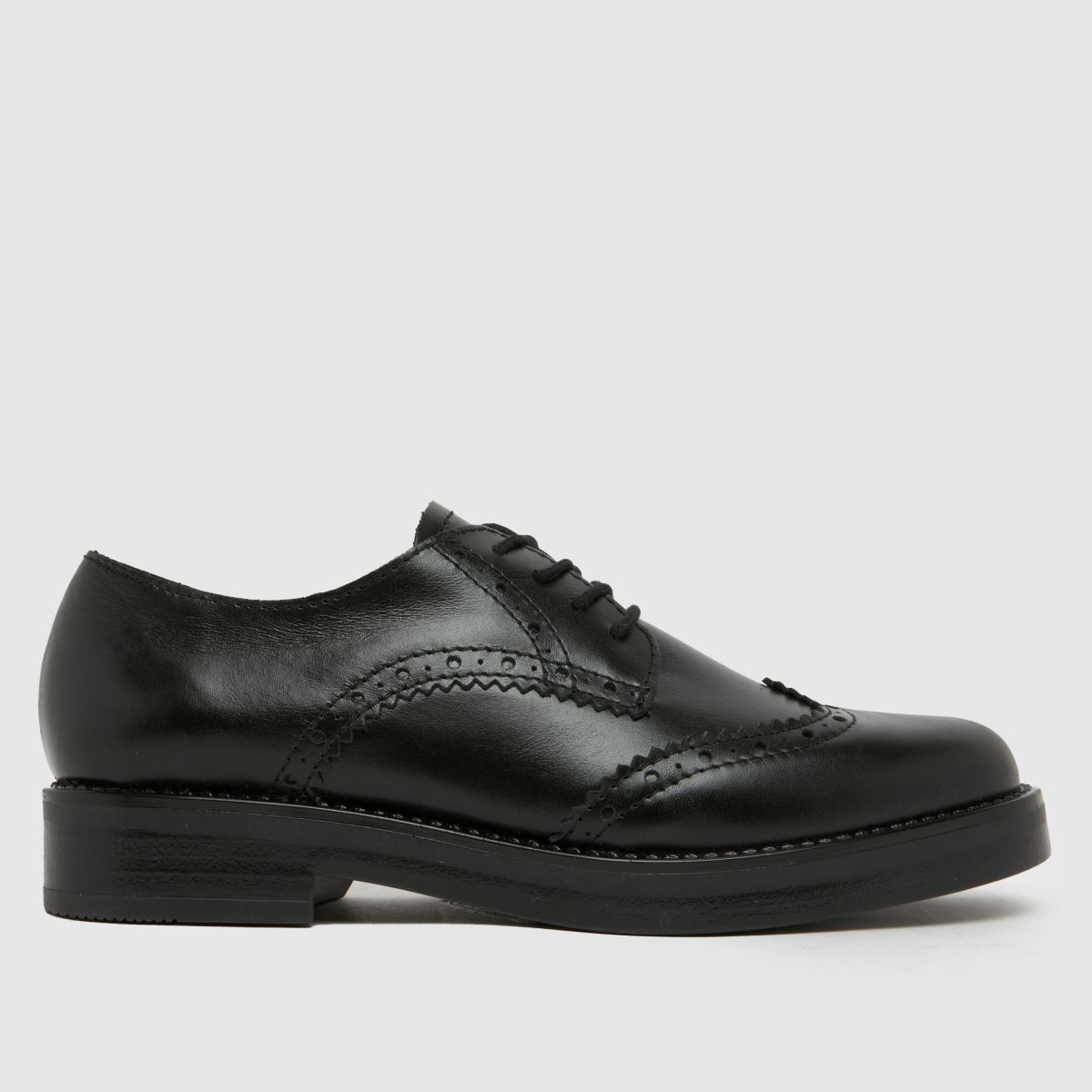 schuh Lime Brogue Flats in Black