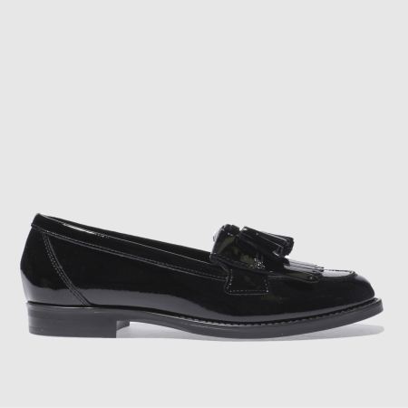 womens black schuh compass flat shoes | schuh