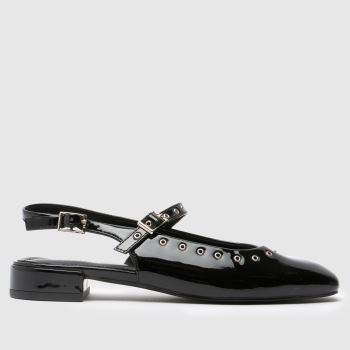 schuh Black Loven Eyelet Mary Jane Womens Flats