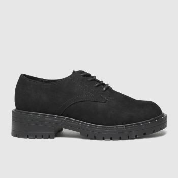 schuh black leona chunky lace up flat shoes schuh black leona chunky lace up flat shoes