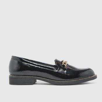 schuh black lora croc chain loafer flat shoes schuh black lora croc chain loafer flat shoes