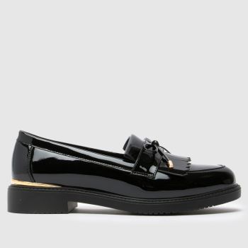 schuh Black Lillia Hardware Loafer Womens Flats