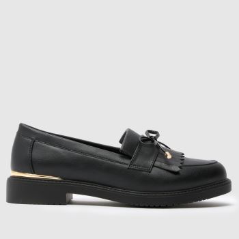 schuh Black Lillia Hardware Loafer Womens Flats