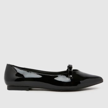 schuh Black Larisa Bow Ballerina Womens Flats