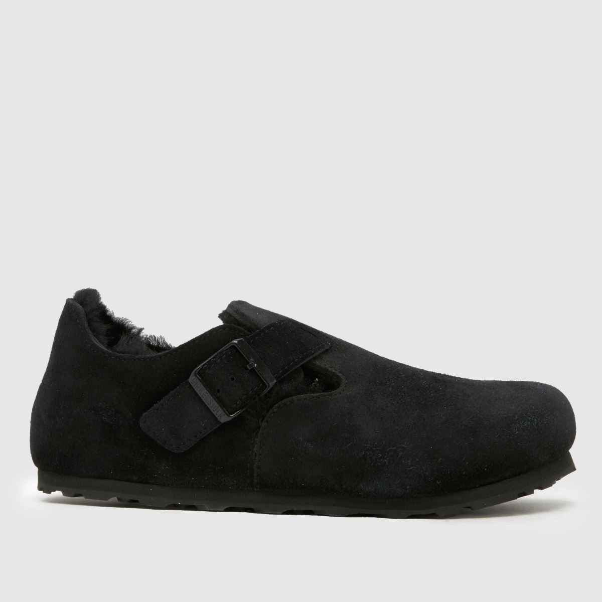 BIRKENSTOCK London Shearling Flats in Black