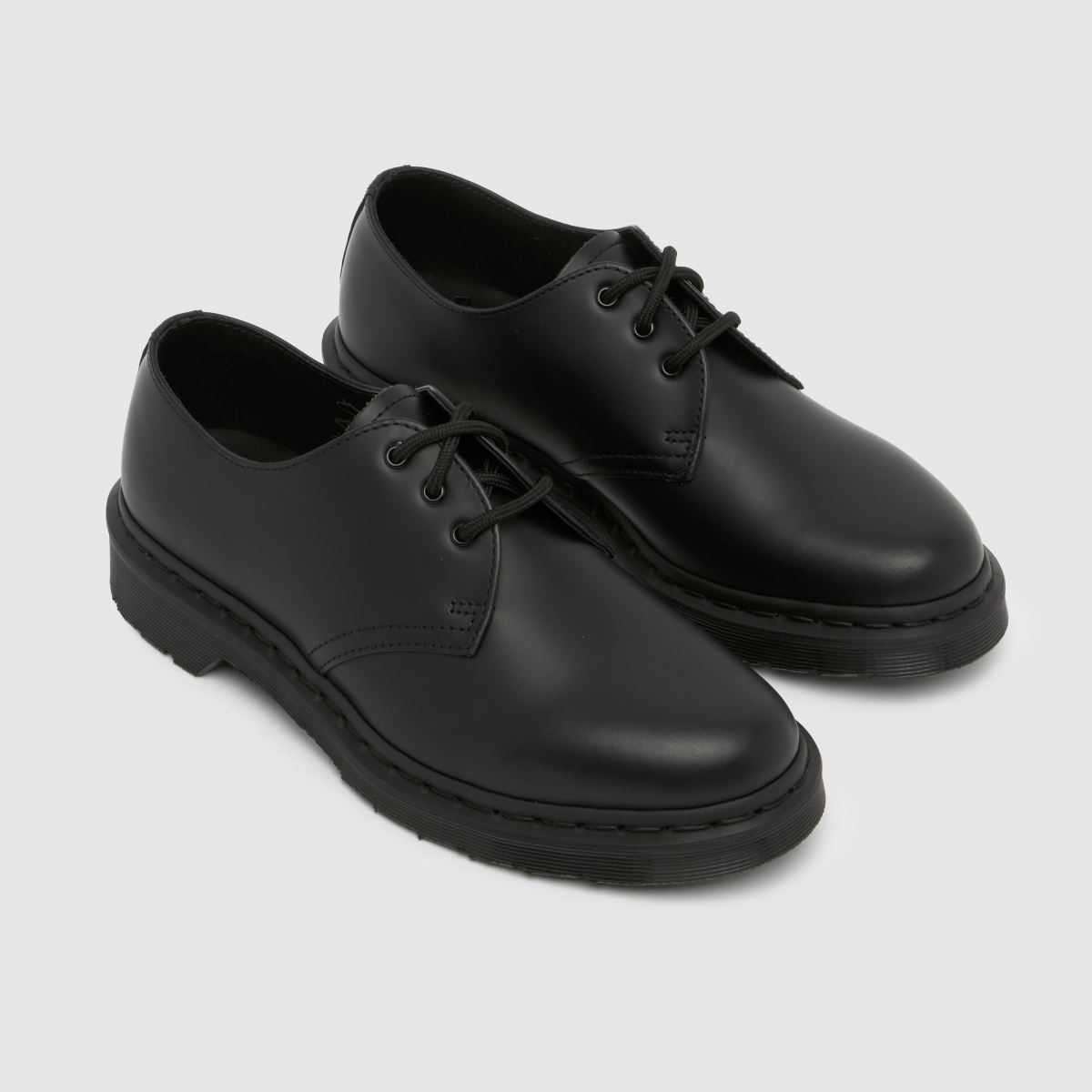 Womens Black Dr Martens 1461 Mono Flat Shoes | schuh