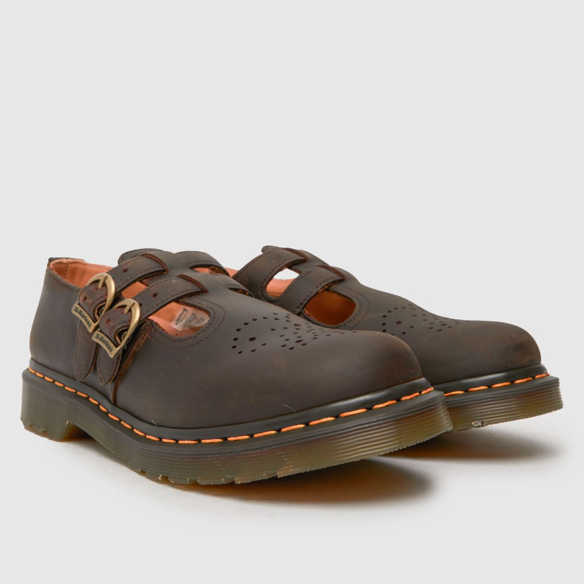 Womens Brown Dr Martens 8065 Mary Jane Flat Shoes | schuh