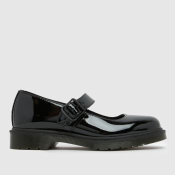 Dr Martens Black Mariel Patent Mary Jane Womens Flats