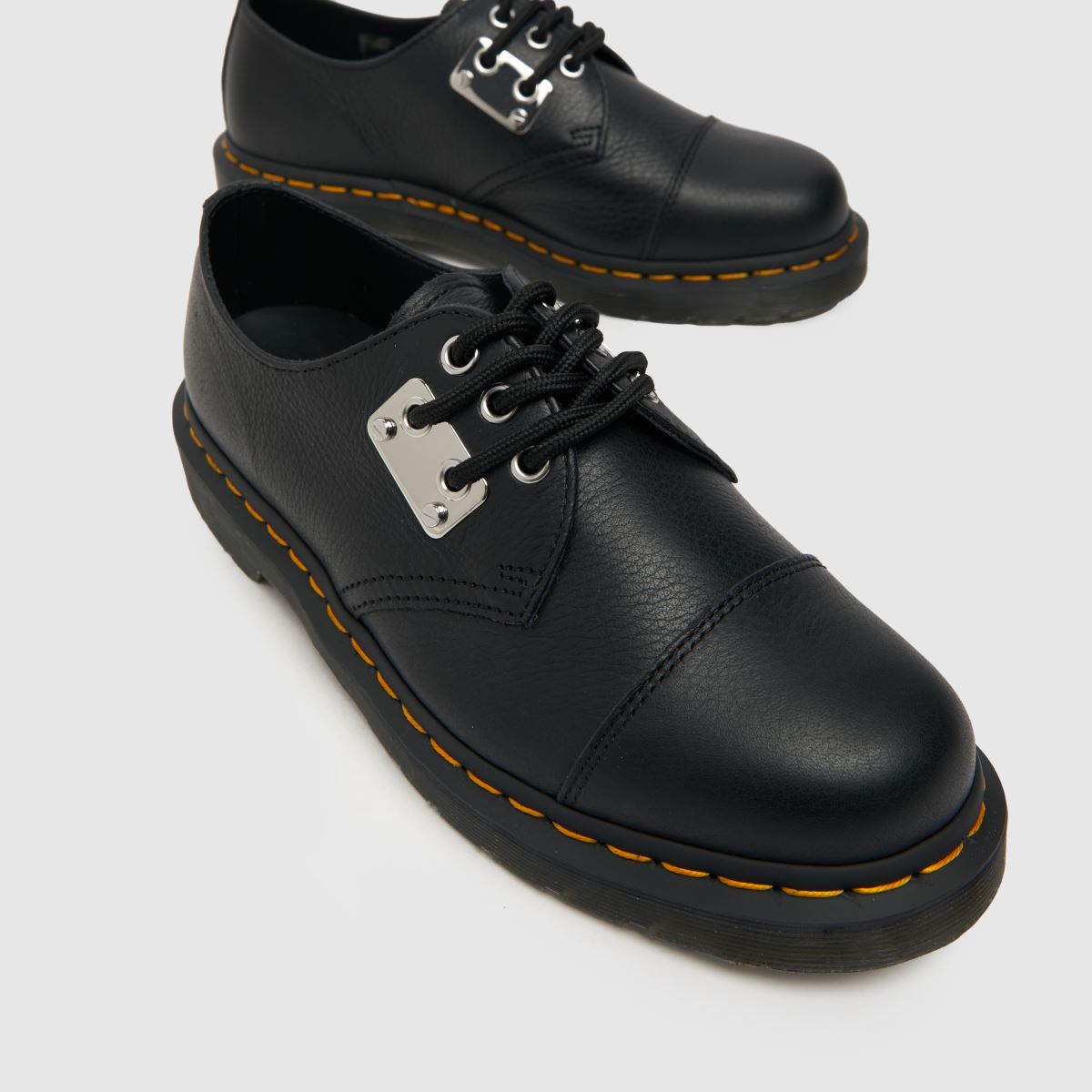 Dr martens black winona flat shoes best sale