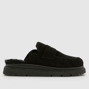 schuh Black Tamsin Loafer Mule Womens Flats