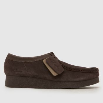 Clarks Originals Dark Brown Wallabee Evo Womens Flats