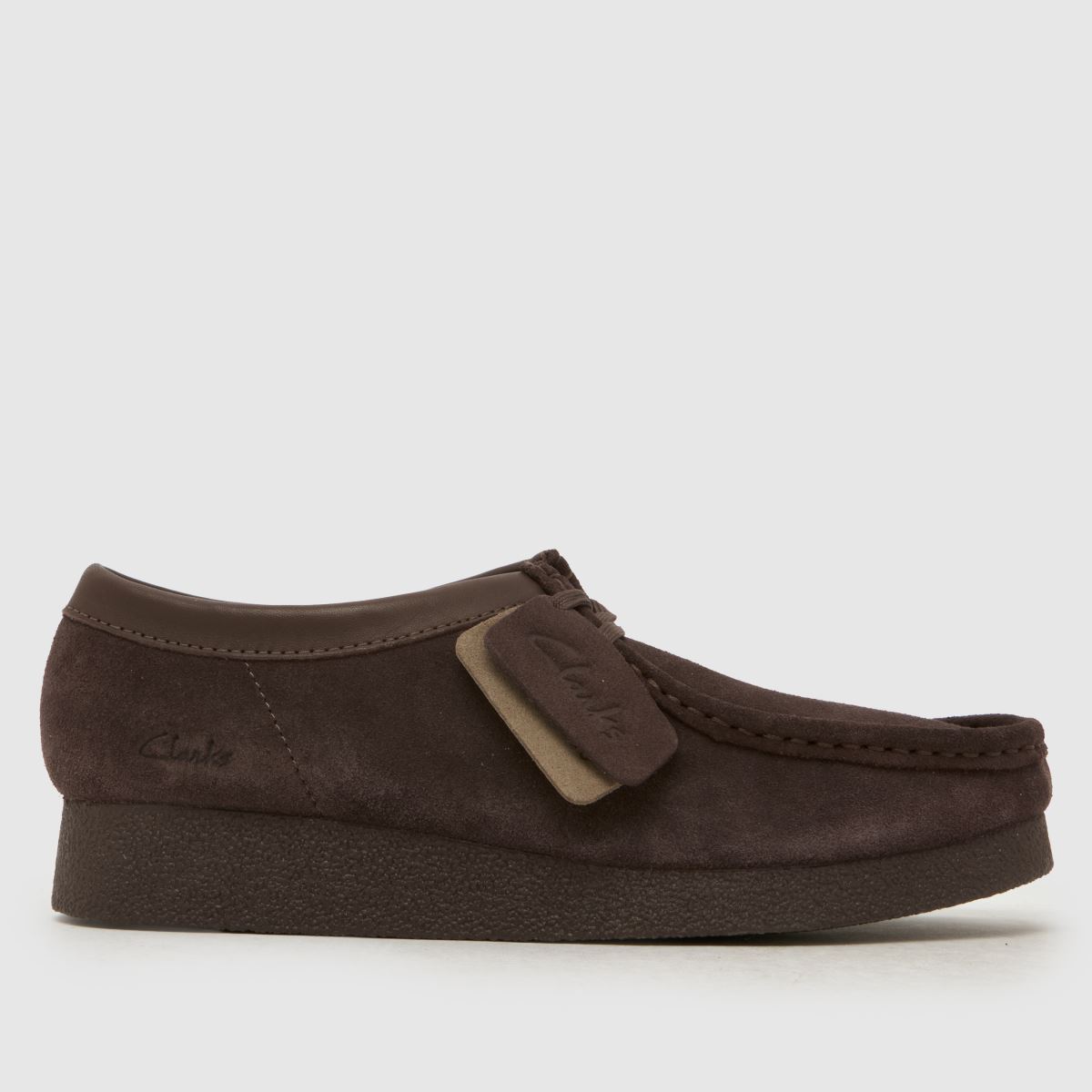 Clarks Originals Wallabee Evo Flats in Dark Brown