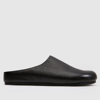 schuh Black Libra Leather Mule Womens Flats