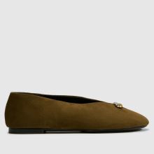 schuh Latte Round Toe Ballet in Dark Green schuh Latte Round Toe Ballet,2 of 4