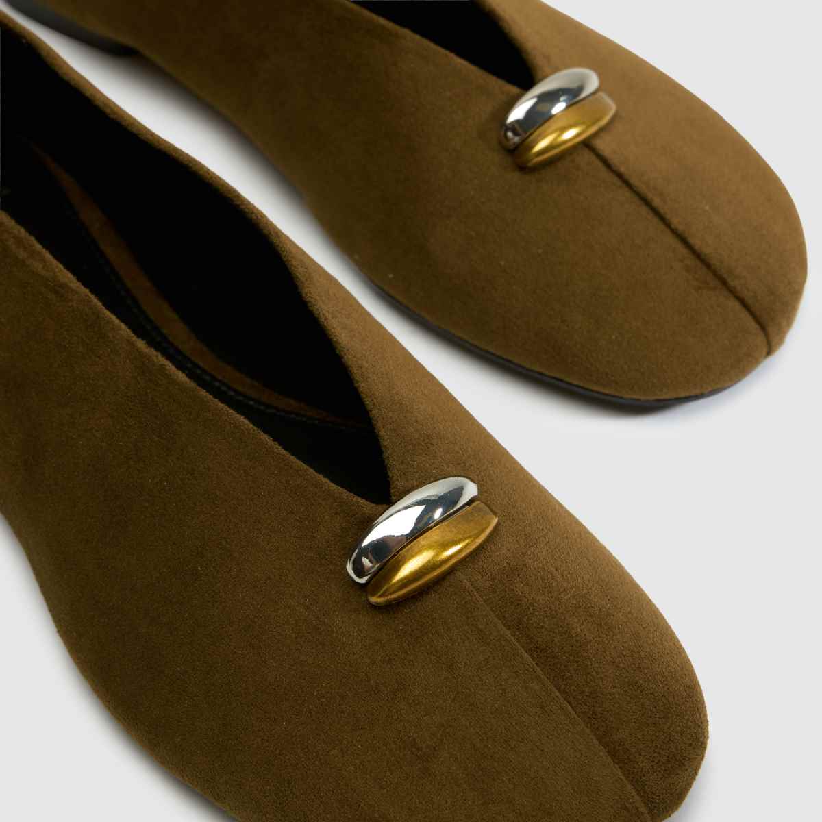schuh Latte Round Toe Ballet in Dark Green schuh Latte Round Toe Ballet 4