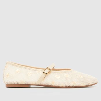 schuh White Lisbeth Crochet Ballerina Womens Flats