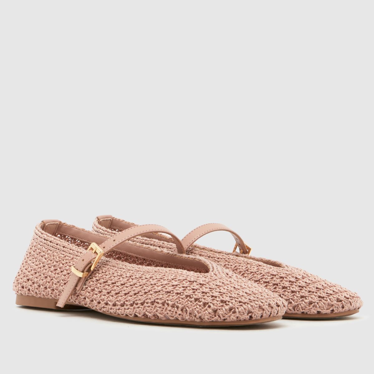 schuh Lisbeth Crochet Ballerina in Pale Pink schuh Lisbeth Crochet Ballerina 3