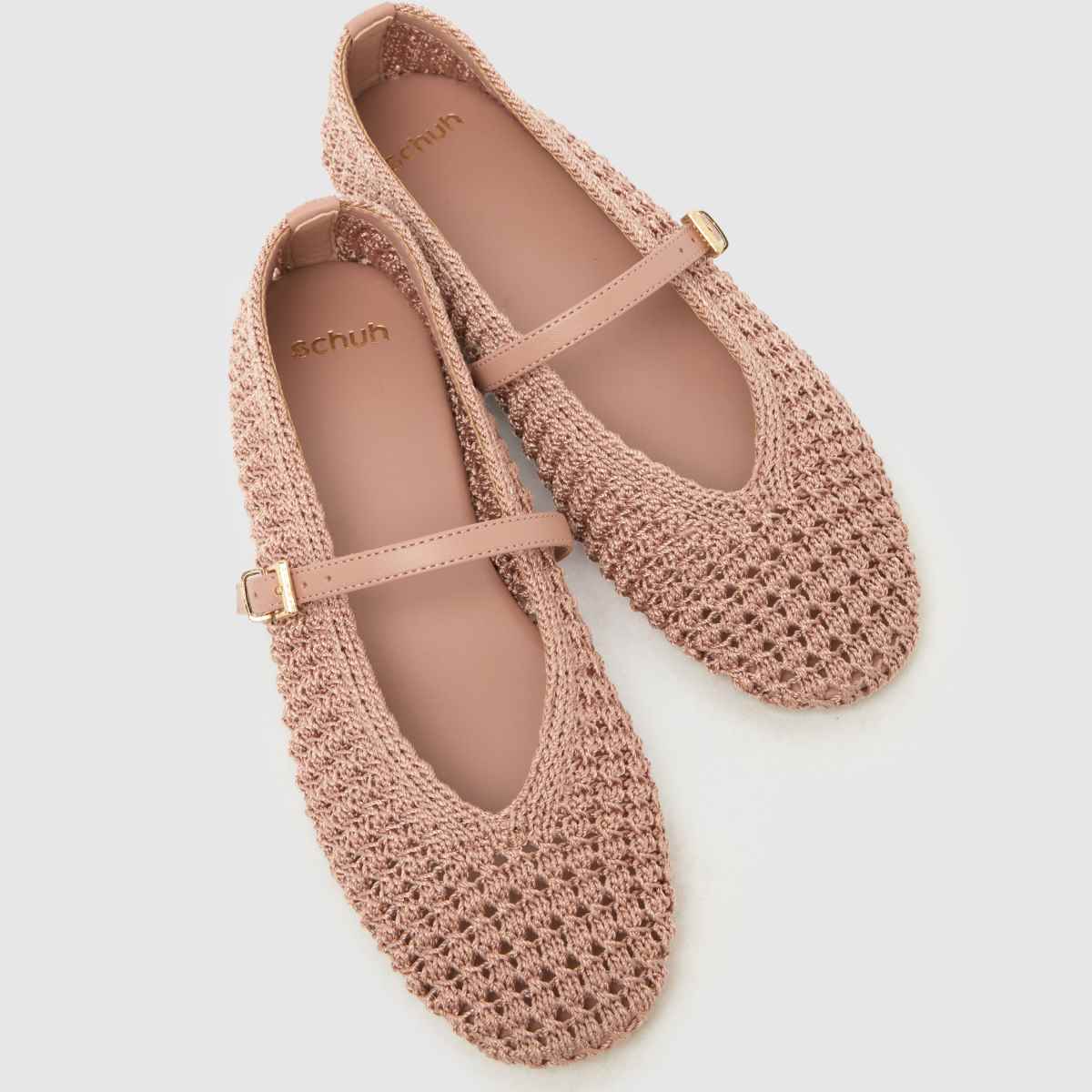 schuh Lisbeth Crochet Ballerina in Pale Pink schuh Lisbeth Crochet Ballerina 4